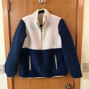 Sherpa 1/4 Zip Pullover Cherry Cloth Small